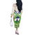 Personalised Lesotho Independence Day Off The Shoulder Long Sleeve Dress Aloe Polyphylla Mix Coat Of Arms - Wonder Print Shop
