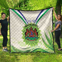 Personalised Lesotho Independence Day Quilt Aloe Polyphylla Mix Coat Of Arms - Wonder Print Shop