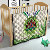 Personalised Lesotho Independence Day Quilt Aloe Polyphylla Mix Coat Of Arms - Wonder Print Shop