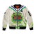 Personalised Lesotho Independence Day Sleeve Zip Bomber Jacket Aloe Polyphylla Mix Coat Of Arms - Wonder Print Shop