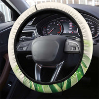 Lesotho Independence Day Steering Wheel Cover Aloe Polyphylla Mix Coat Of Arms - Wonder Print Shop