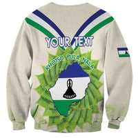 Personalised Lesotho Independence Day Sweatshirt Aloe Polyphylla Mix Coat Of Arms - Wonder Print Shop