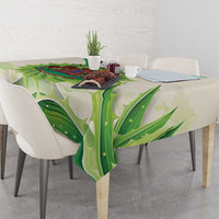 Personalised Lesotho Independence Day Tablecloth Aloe Polyphylla Mix Coat Of Arms - Wonder Print Shop