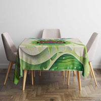 Personalised Lesotho Independence Day Tablecloth Aloe Polyphylla Mix Coat Of Arms - Wonder Print Shop