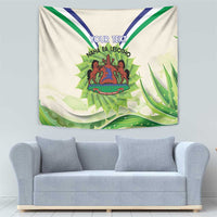 Personalised Lesotho Independence Day Tapestry Aloe Polyphylla Mix Coat Of Arms - Wonder Print Shop