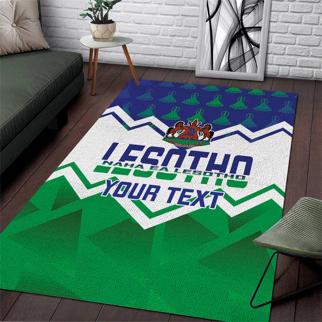 Personalised Lesotho Independence Day Area Rug Naha ea Lesotho Proud - Wonder Print Shop