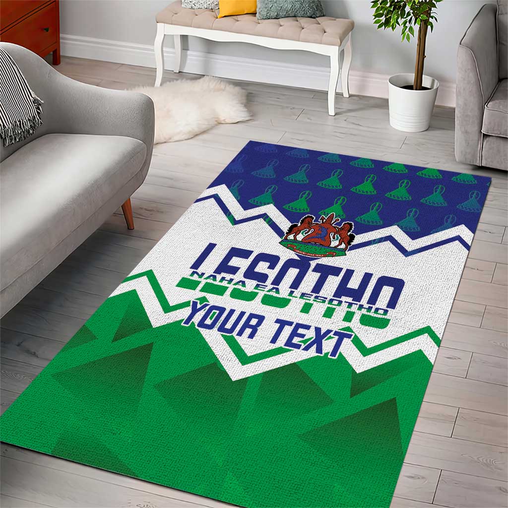 Personalised Lesotho Independence Day Area Rug Naha ea Lesotho Proud - Wonder Print Shop