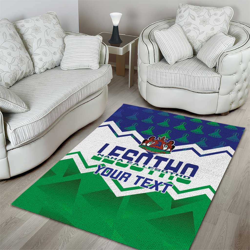 Personalised Lesotho Independence Day Area Rug Naha ea Lesotho Proud - Wonder Print Shop
