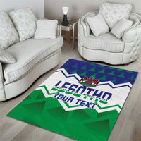 Personalised Lesotho Independence Day Area Rug Naha ea Lesotho Proud - Wonder Print Shop