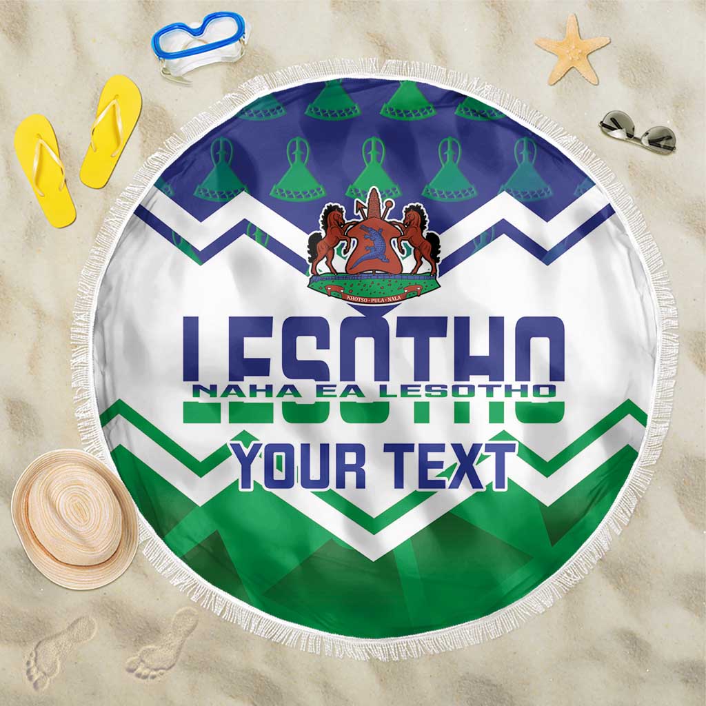 Personalised Lesotho Independence Day Beach Blanket Naha ea Lesotho Proud - Wonder Print Shop