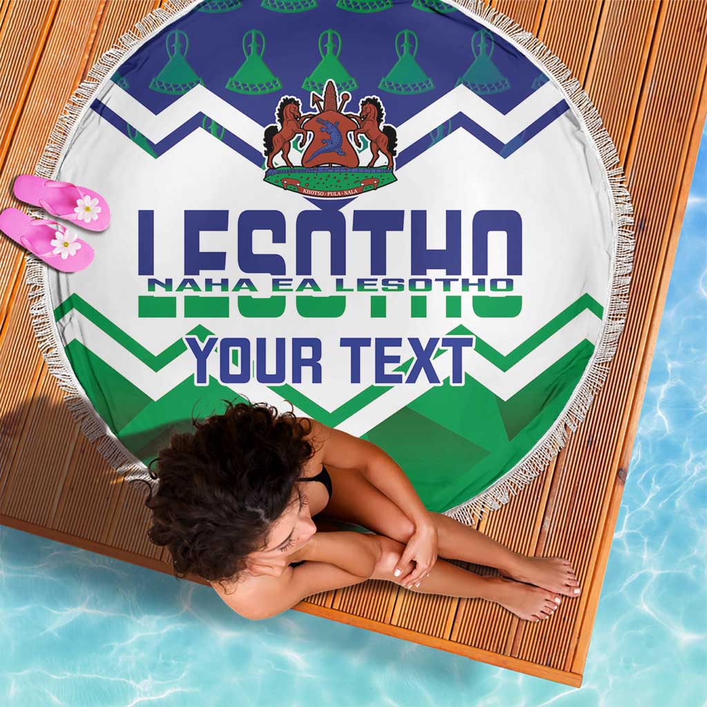 Personalised Lesotho Independence Day Beach Blanket Naha ea Lesotho Proud - Wonder Print Shop