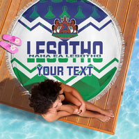 Personalised Lesotho Independence Day Beach Blanket Naha ea Lesotho Proud - Wonder Print Shop