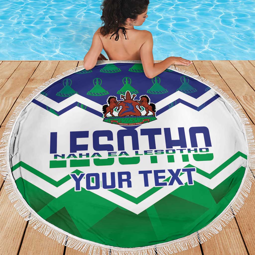 Personalised Lesotho Independence Day Beach Blanket Naha ea Lesotho Proud - Wonder Print Shop