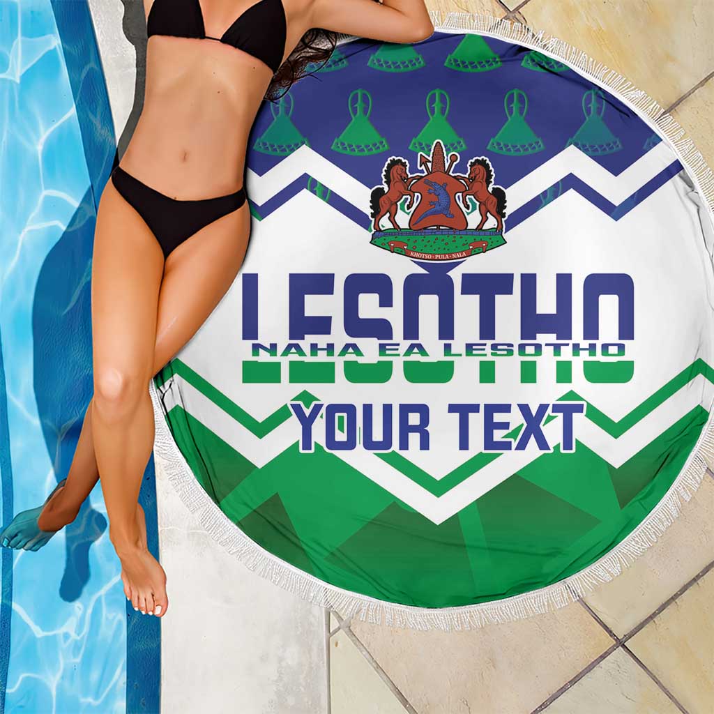 Personalised Lesotho Independence Day Beach Blanket Naha ea Lesotho Proud - Wonder Print Shop