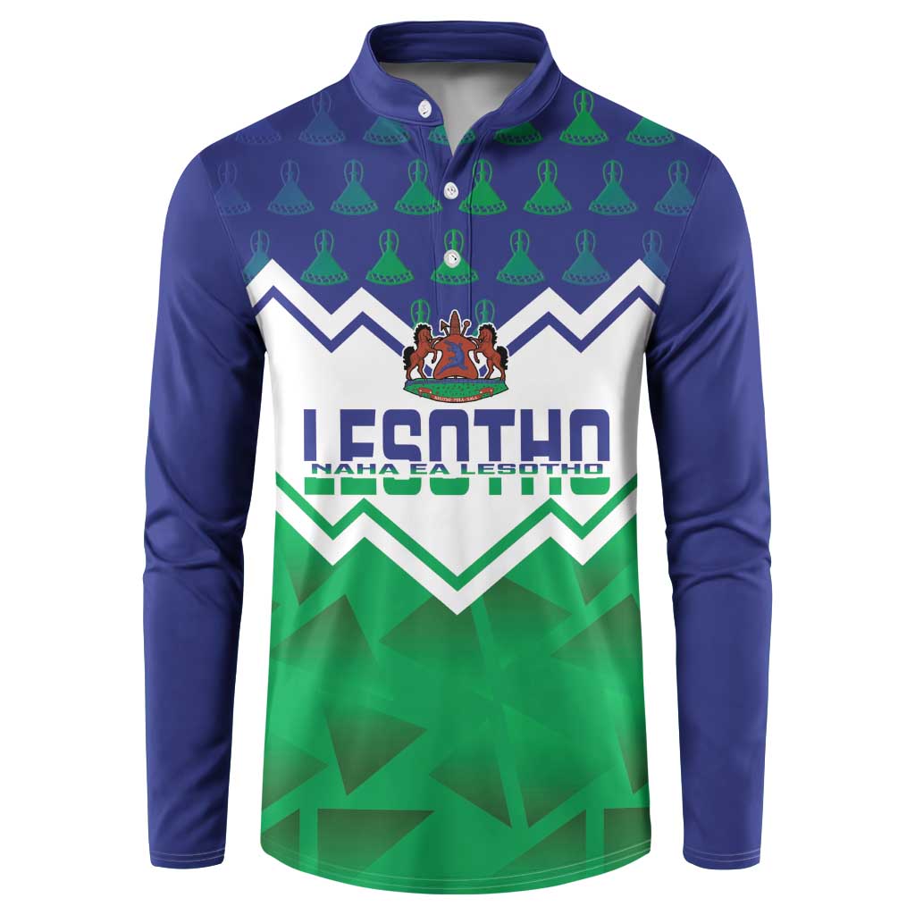Personalised Lesotho Independence Day Button Sweatshirt Naha ea Lesotho Proud - Wonder Print Shop