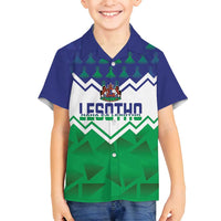 Personalised Lesotho Independence Day Family Matching Long Sleeve Bodycon Dress and Hawaiian Shirt Naha ea Lesotho Proud - Wonder Print Shop