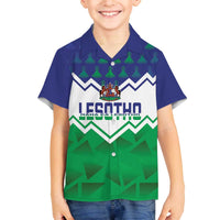 Personalised Lesotho Independence Day Family Matching Off The Shoulder Long Sleeve Dress and Hawaiian Shirt Naha ea Lesotho Proud - Wonder Print Shop