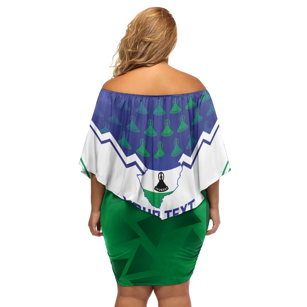 Personalised Lesotho Independence Day Family Matching Off Shoulder Short Dress and Hawaiian Shirt Naha ea Lesotho Proud - Wonder Print Shop