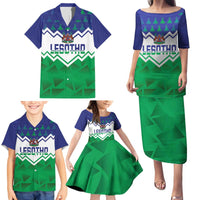 Personalised Lesotho Independence Day Family Matching Puletasi and Hawaiian Shirt Naha ea Lesotho Proud - Wonder Print Shop