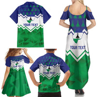 Personalised Lesotho Independence Day Family Matching Summer Maxi Dress and Hawaiian Shirt Naha ea Lesotho Proud - Wonder Print Shop
