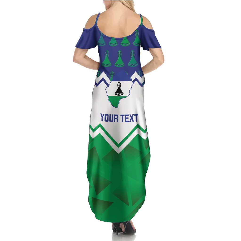 Personalised Lesotho Independence Day Family Matching Summer Maxi Dress and Hawaiian Shirt Naha ea Lesotho Proud - Wonder Print Shop