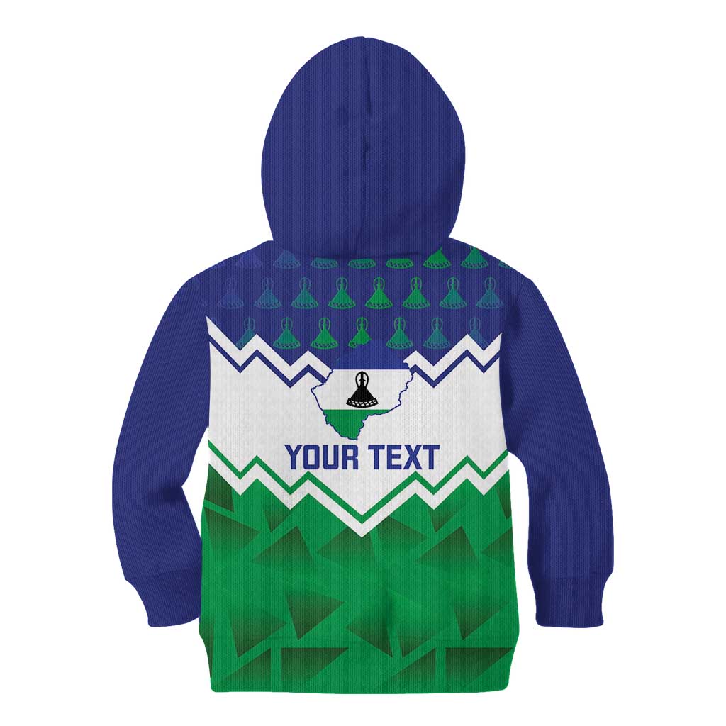Personalised Lesotho Independence Day Kid Hoodie Naha ea Lesotho Proud - Wonder Print Shop