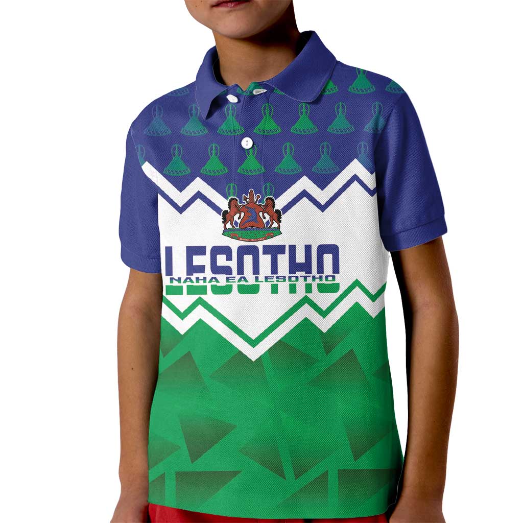 Personalised Lesotho Independence Day Kid Polo Shirt Naha ea Lesotho Proud - Wonder Print Shop