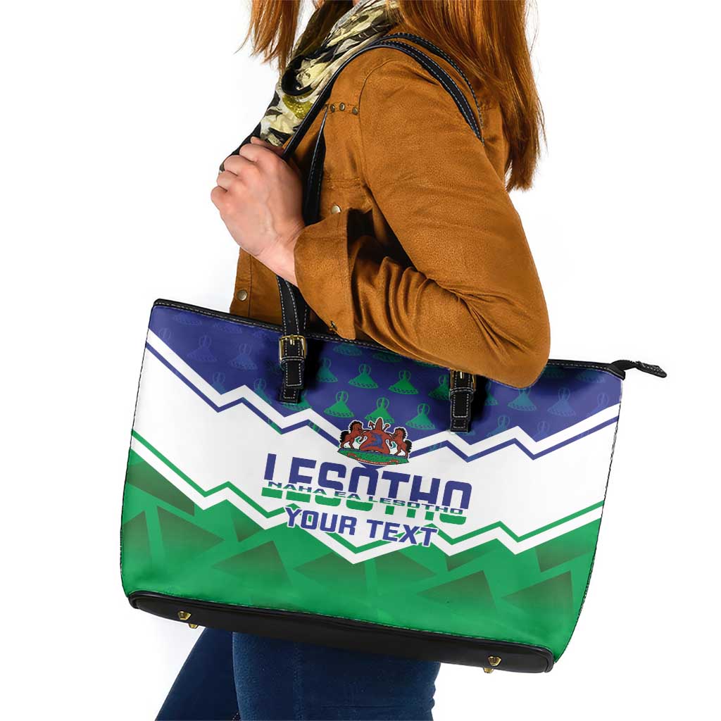 Personalised Lesotho Independence Day Leather Tote Bag Naha ea Lesotho Proud - Wonder Print Shop