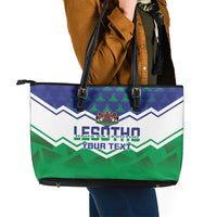 Personalised Lesotho Independence Day Leather Tote Bag Naha ea Lesotho Proud - Wonder Print Shop
