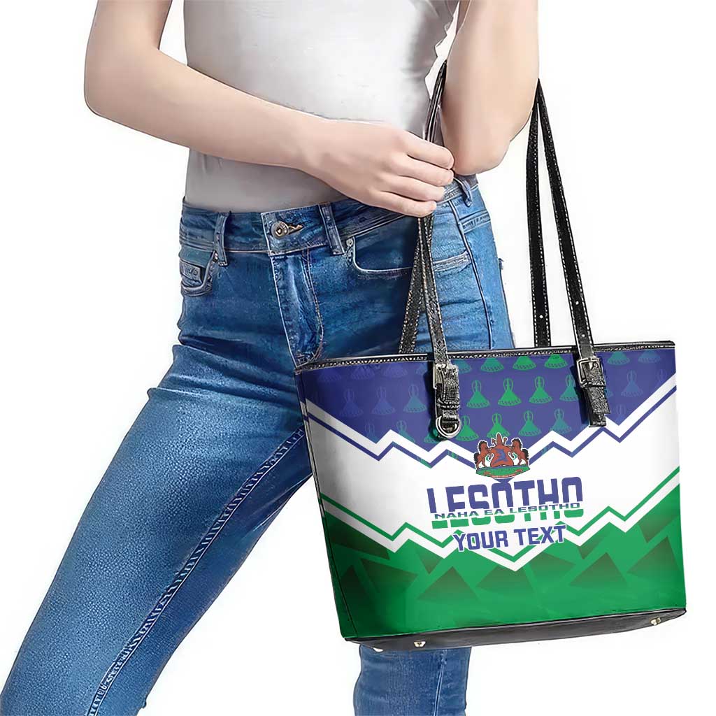 Personalised Lesotho Independence Day Leather Tote Bag Naha ea Lesotho Proud - Wonder Print Shop