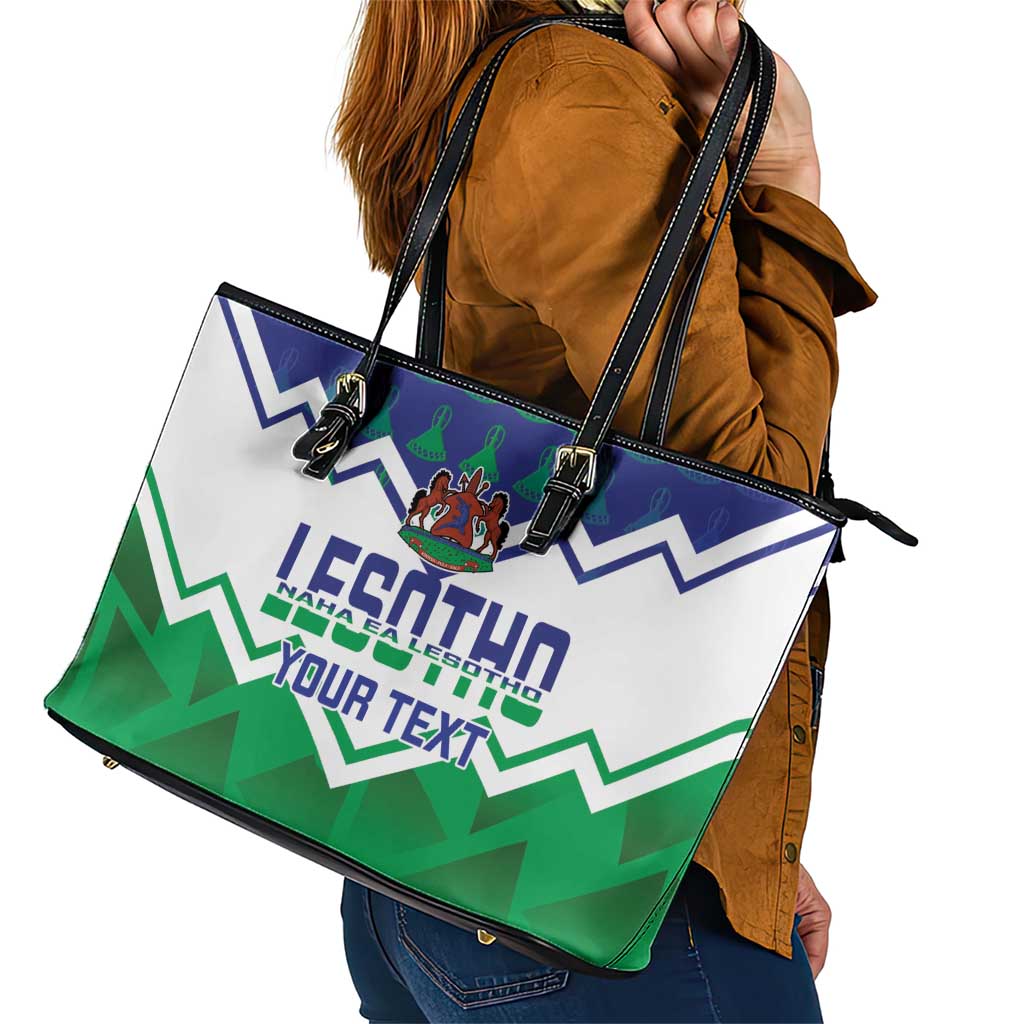 Personalised Lesotho Independence Day Leather Tote Bag Naha ea Lesotho Proud - Wonder Print Shop