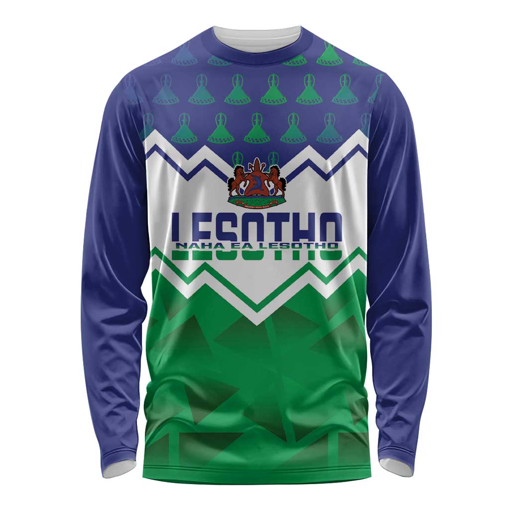 Personalised Lesotho Independence Day Long Sleeve Shirt Naha ea Lesotho Proud - Wonder Print Shop