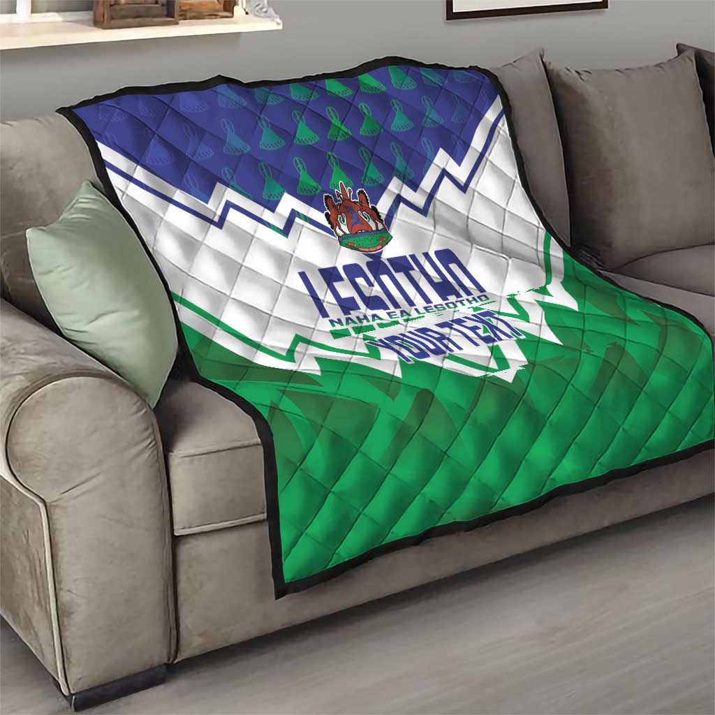 Personalised Lesotho Independence Day Quilt Naha ea Lesotho Proud - Wonder Print Shop