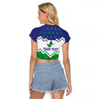 Personalised Lesotho Independence Day Raglan Cropped T Shirt Naha ea Lesotho Proud - Wonder Print Shop