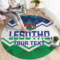 Personalised Lesotho Independence Day Round Carpet Naha ea Lesotho Proud
