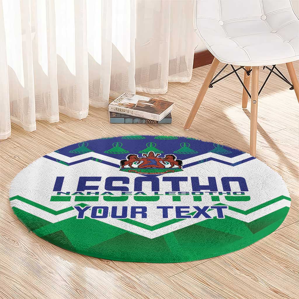 Personalised Lesotho Independence Day Round Carpet Naha ea Lesotho Proud