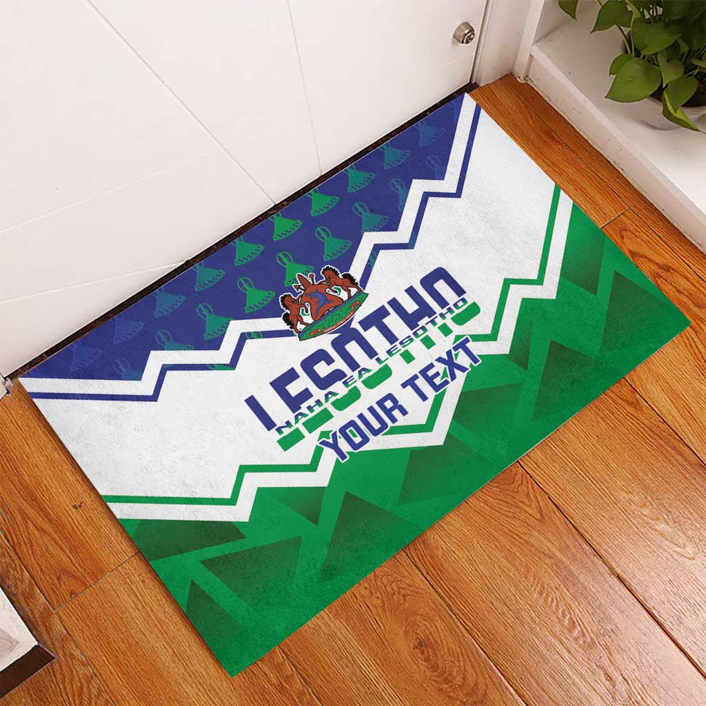 Personalised Lesotho Independence Day Rubber Doormat Naha ea Lesotho Proud - Wonder Print Shop