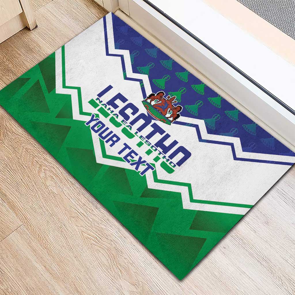 Personalised Lesotho Independence Day Rubber Doormat Naha ea Lesotho Proud - Wonder Print Shop