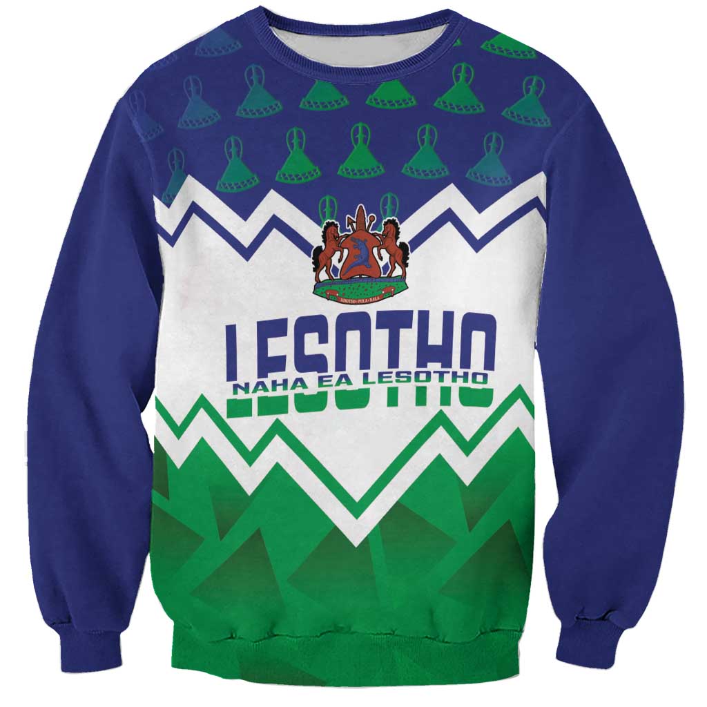 Personalised Lesotho Independence Day Sweatshirt Naha ea Lesotho Proud - Wonder Print Shop