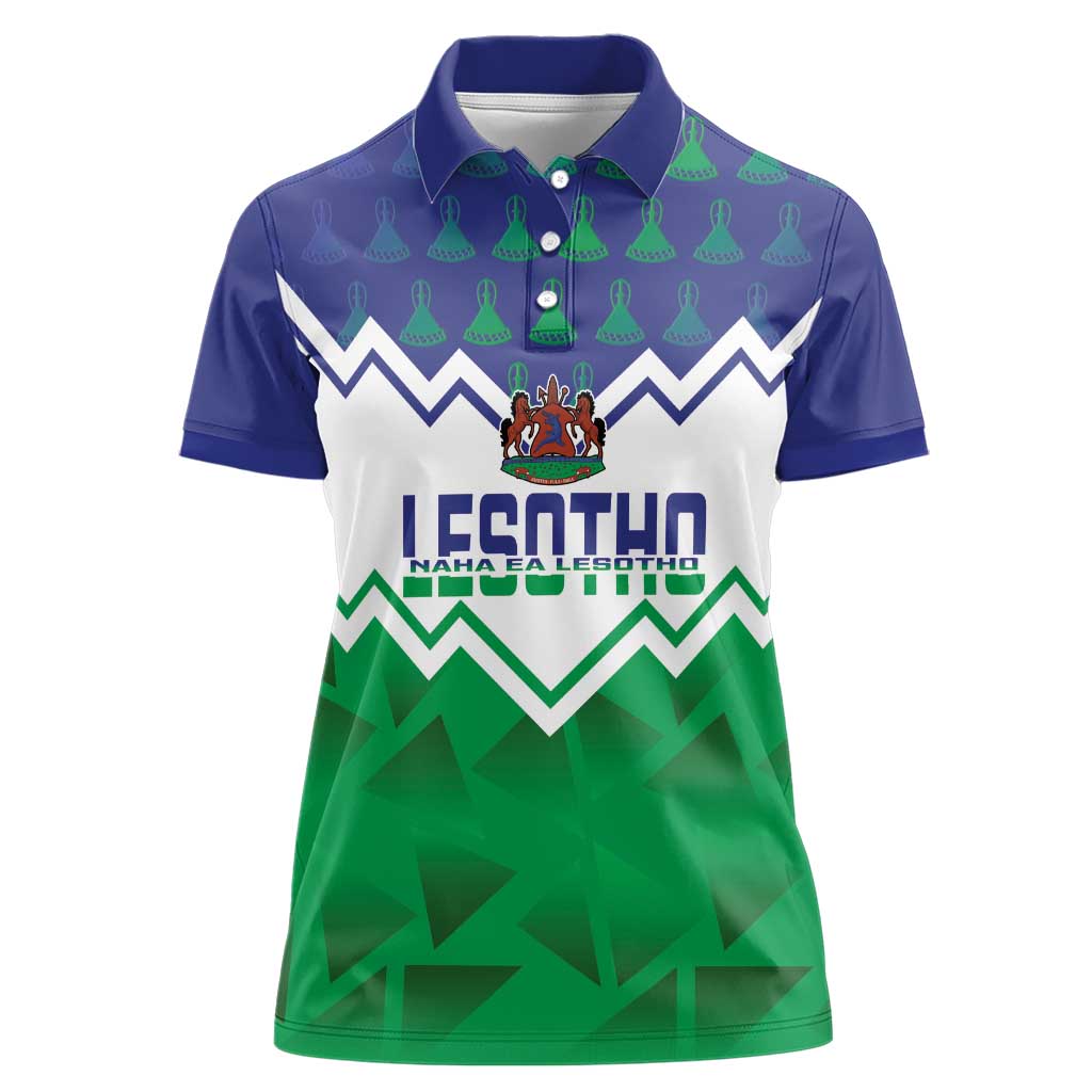 Personalised Lesotho Independence Day Women Polo Shirt Naha ea Lesotho Proud - Wonder Print Shop