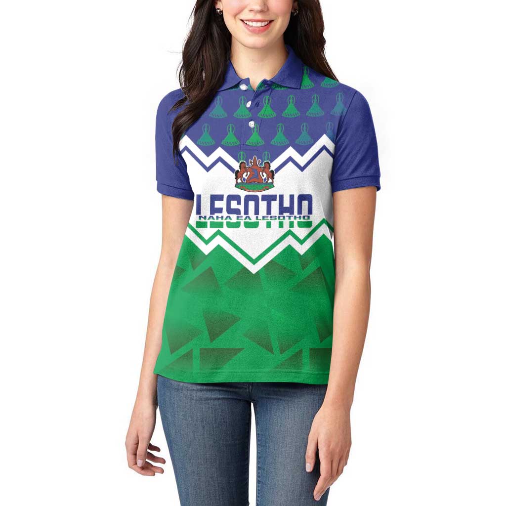 Personalised Lesotho Independence Day Women Polo Shirt Naha ea Lesotho Proud - Wonder Print Shop