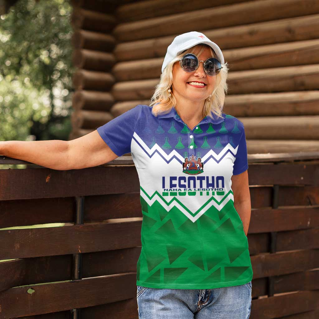 Personalised Lesotho Independence Day Women Polo Shirt Naha ea Lesotho Proud - Wonder Print Shop