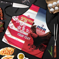USA and Japan Rugby Custom Apron Eagles Brave Blossoms Together Pacific - Wonder Print Shop