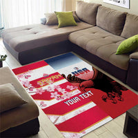USA and Japan Rugby Custom Area Rug Eagles Brave Blossoms Together Pacific - Wonder Print Shop