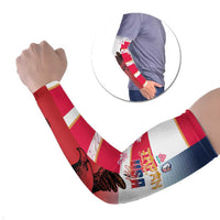 USA and Japan Rugby Custom Arm Sleeves Eagles Brave Blossoms Together Pacific - Wonder Print Shop