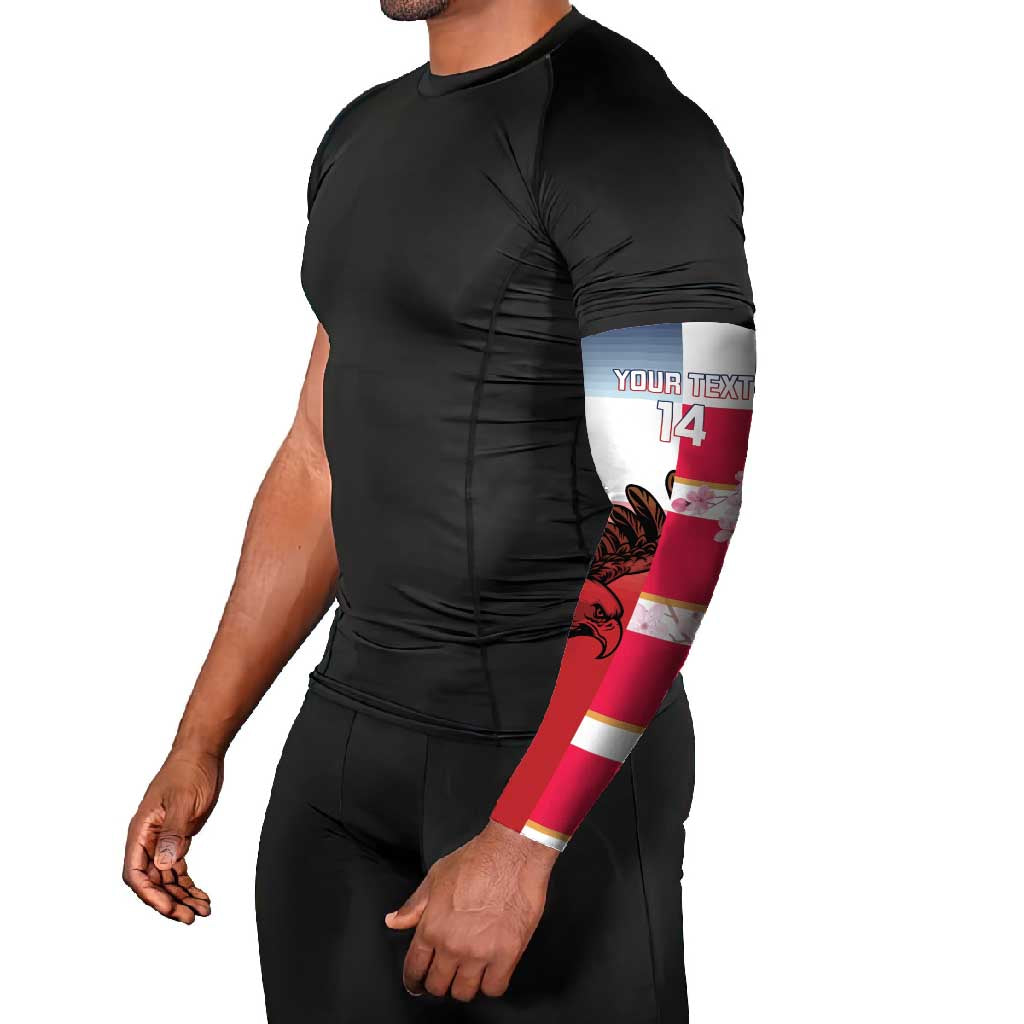 USA and Japan Rugby Custom Arm Sleeves Eagles Brave Blossoms Together Pacific - Wonder Print Shop