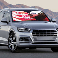 USA and Japan Rugby Custom Auto Sun Shade Eagles Brave Blossoms Together Pacific - Wonder Print Shop