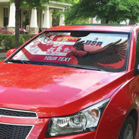 USA and Japan Rugby Custom Auto Sun Shade Eagles Brave Blossoms Together Pacific - Wonder Print Shop