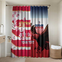 USA and Japan Rugby Custom Bathroom Set Eagles Brave Blossoms Together Pacific - Wonder Print Shop