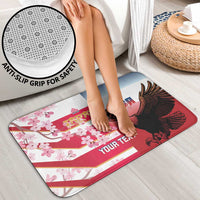 USA and Japan Rugby Custom Bathroom Set Eagles Brave Blossoms Together Pacific - Wonder Print Shop